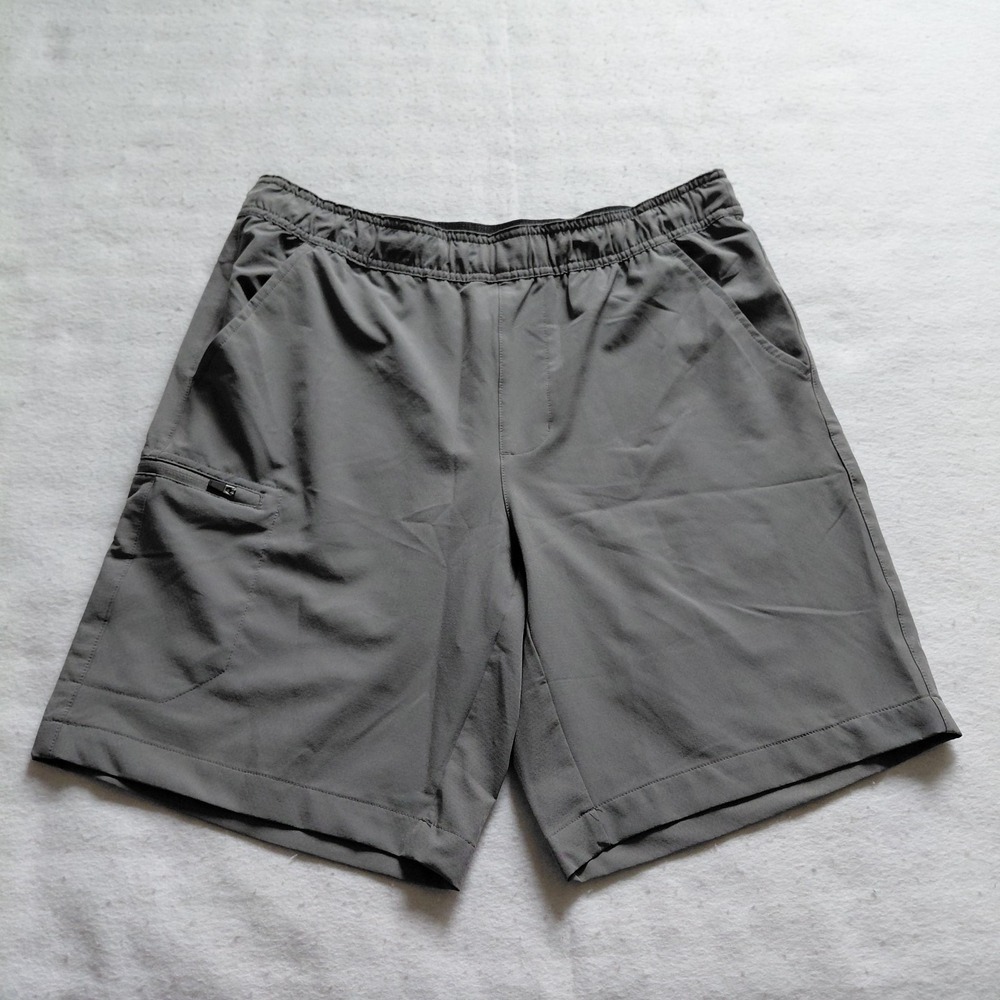 Gerry Athletic Shorts Mens Size M Gray Elastic Waist Cargo Hiking Outdoor Travel